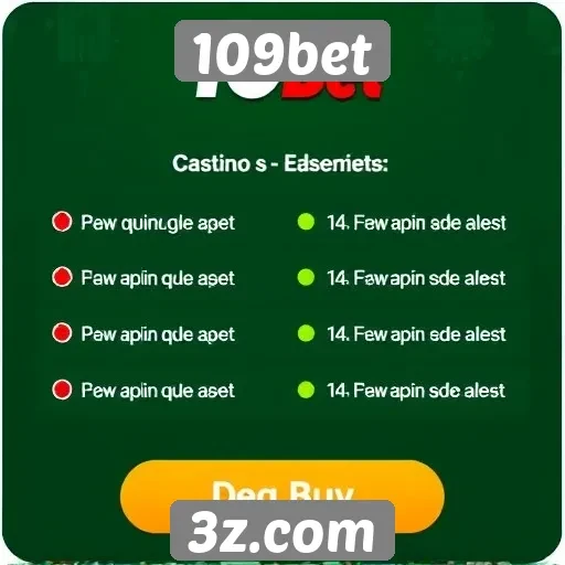 Comparativo entre jogos de azar e cassino no 109bet